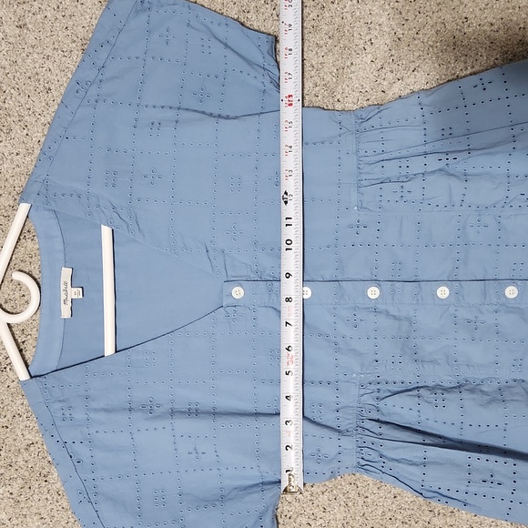 Madewell 2023 Button-Front V-Neck Mini Dress in Tranquil Lake Size XS - Picture 5 of 12